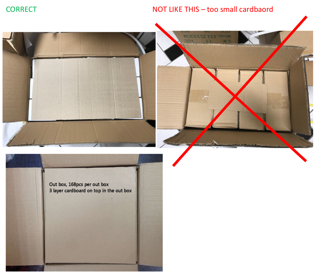 correct carton packing